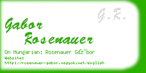 gabor rosenauer business card